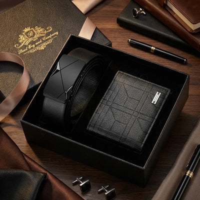 Vellmont Men's Belt & Wallet Set - Style 3