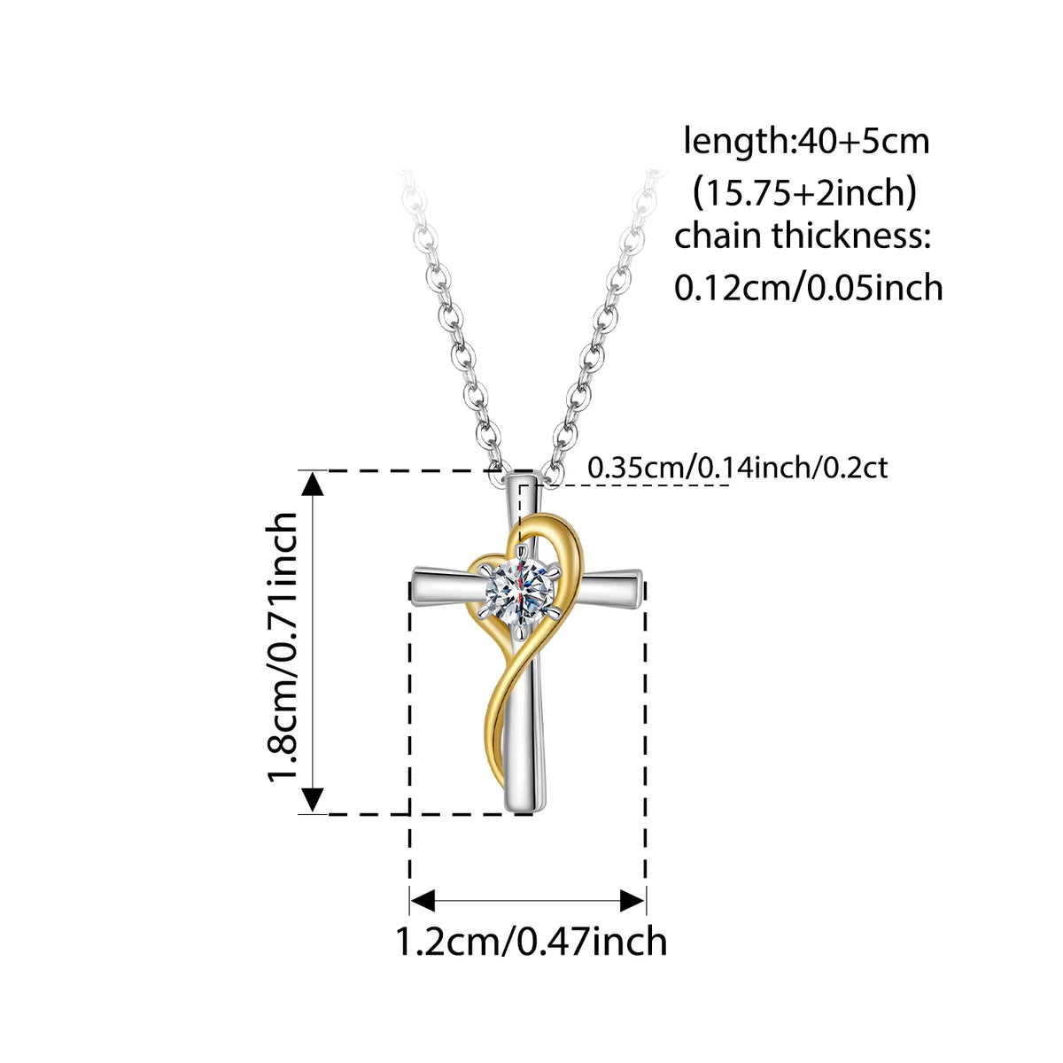 BAMOER Moissanite Cross Necklace gift presentation