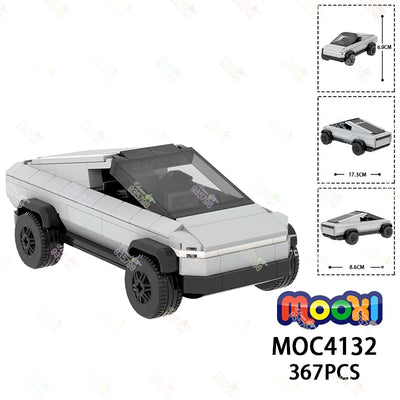367PCS Creative Cybertruck Decoration Building Blocks DIY City Series Famous Brand Vehicle Models Assembly Toys For Kids MOC4132