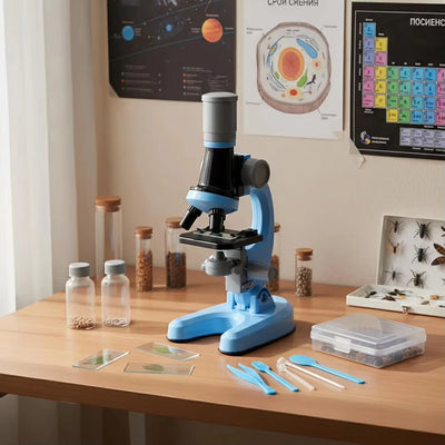 1200x LED Microscope Kit - Blue