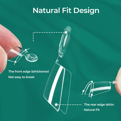 Nailpop 120pcs Shallow Nail Tips 12 Sizes  Flexible Soft Gel Tips Clear Press On Nails Acrylic Poly Gel Extension Salon Manicure