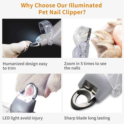 LED Pet Nail Clipper LED light detail
