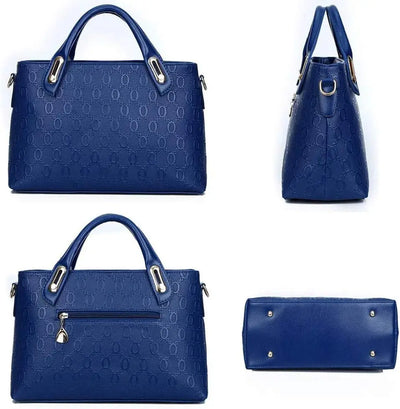 Women's 4-Piece Handbag Set bear pendant detail
