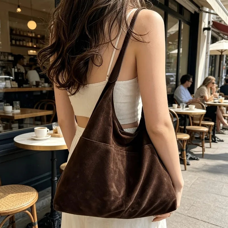 Women's Multi-Pocket Tote Bag - Mocha