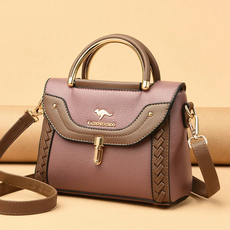 Faux Leather Crossbody Bag - Green