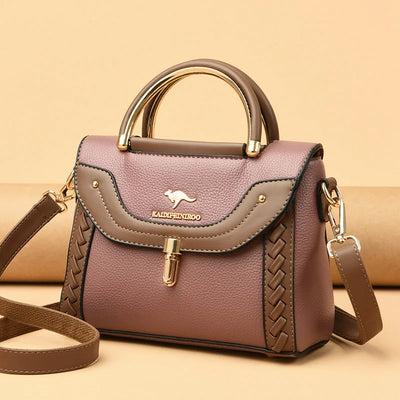Faux Leather Crossbody Bag - Green