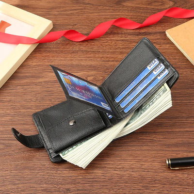 Men's Leather RFID Wallet - Mocha A
