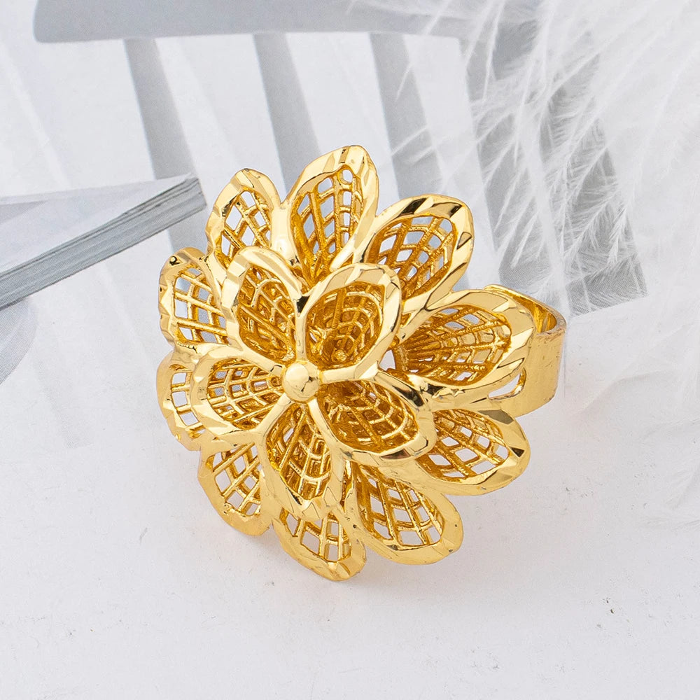 Vintage Filigree Flower Statement Ring styling shot
