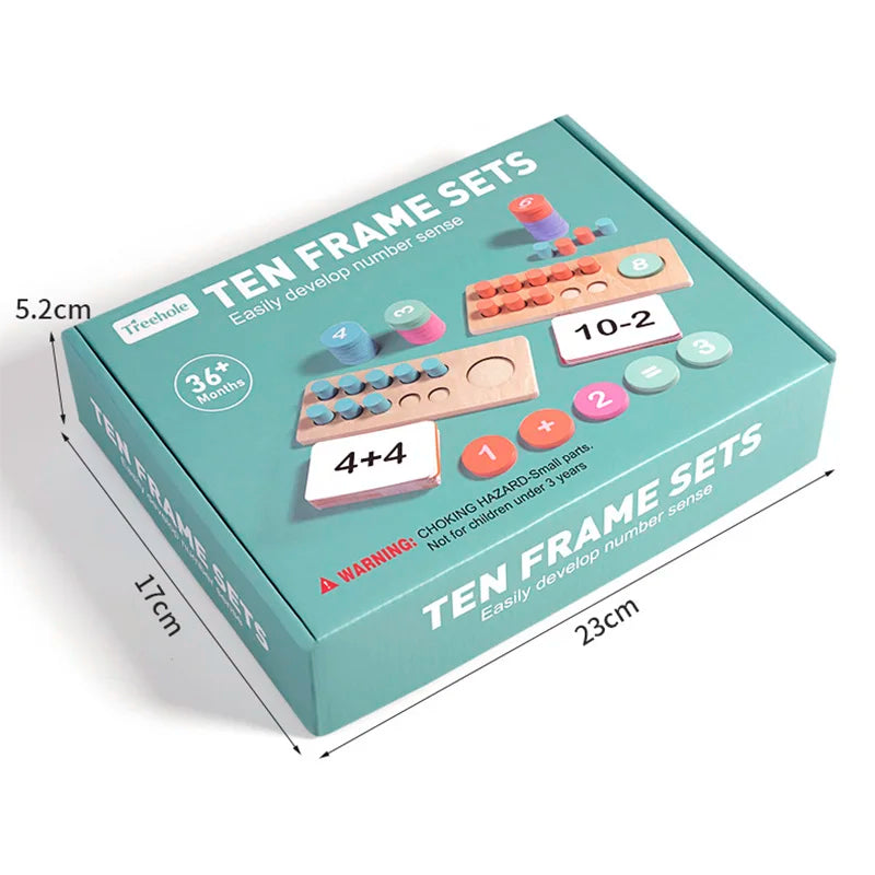 Wooden Number Matching Board size reference