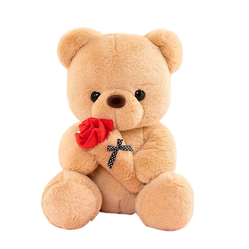 Wedding Rose Bear Plush Toy size reference