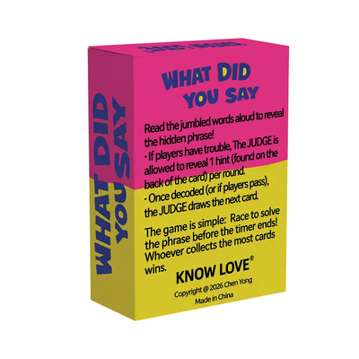 Decode Nonsense Party Card Game packaging