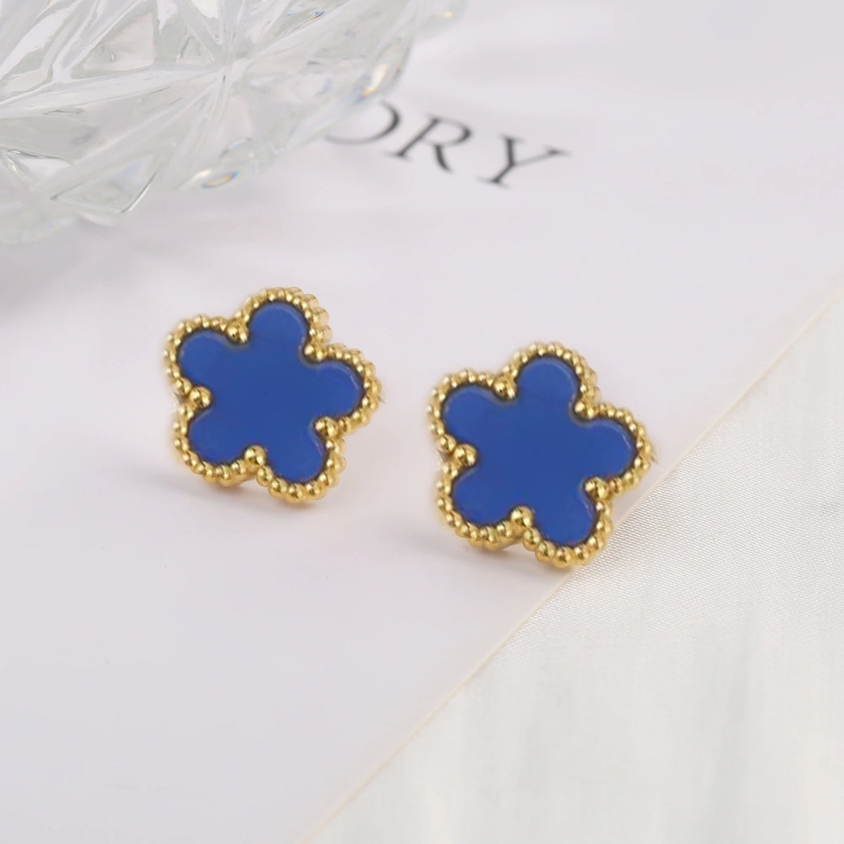 Clover Stud Earrings styling shot