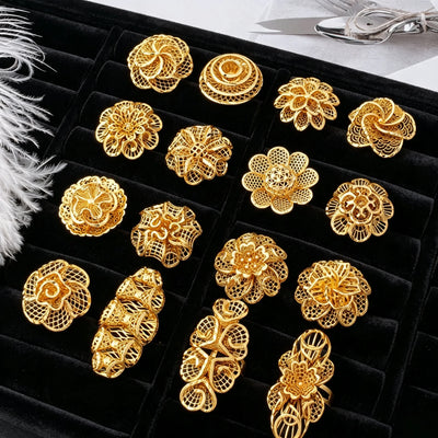 Vintage Filigree Flower Statement Ring