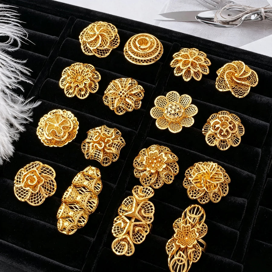 Vintage Filigree Flower Statement Ring
