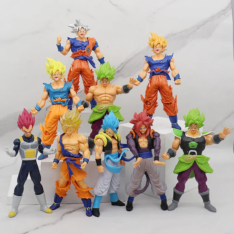 Dragon Ball Z Super Saiyan Anime Figurine Model Gillen Rose Goku Broly Vegeta Ultra Instinct DBZ Action Figures Collection Toy