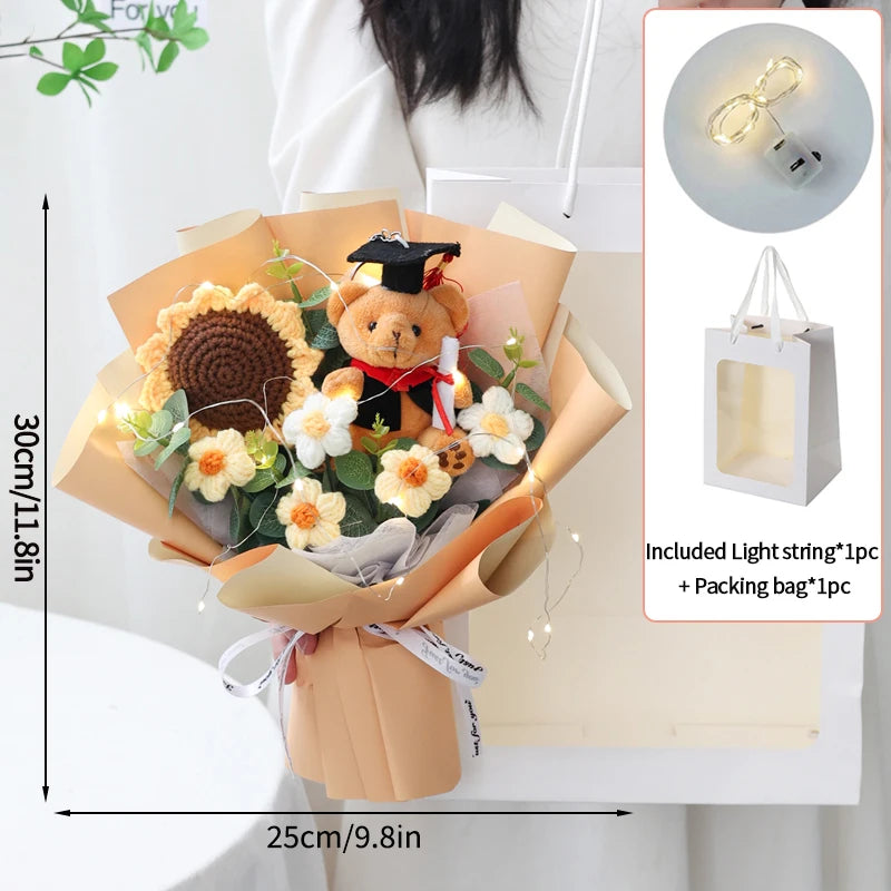 Handcrafted Yarn Floral Arrangement styling shot