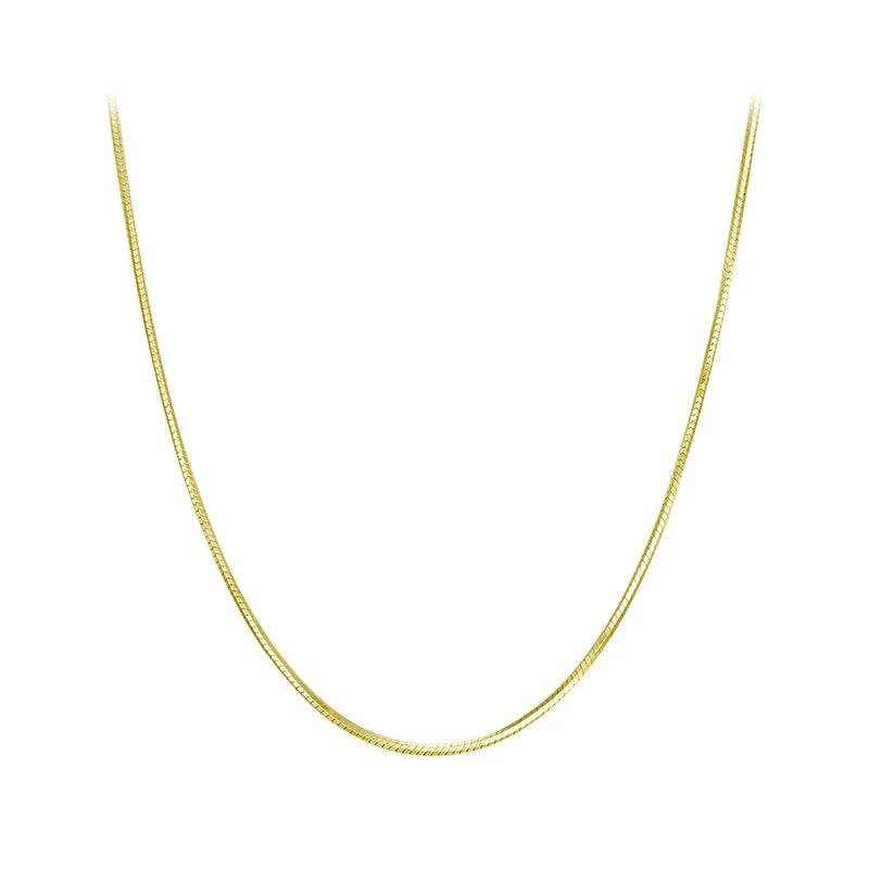 BAMOER Stackable Snake Chain Necklace - Gold