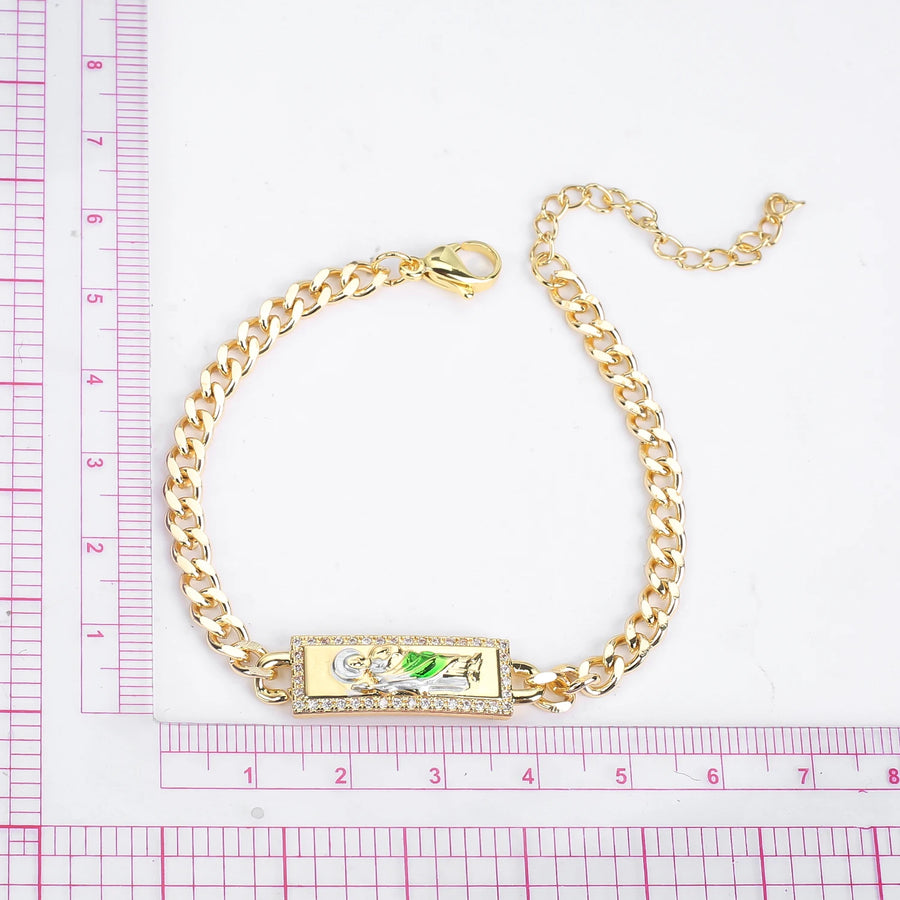 Religious Charm Bracelet close-up