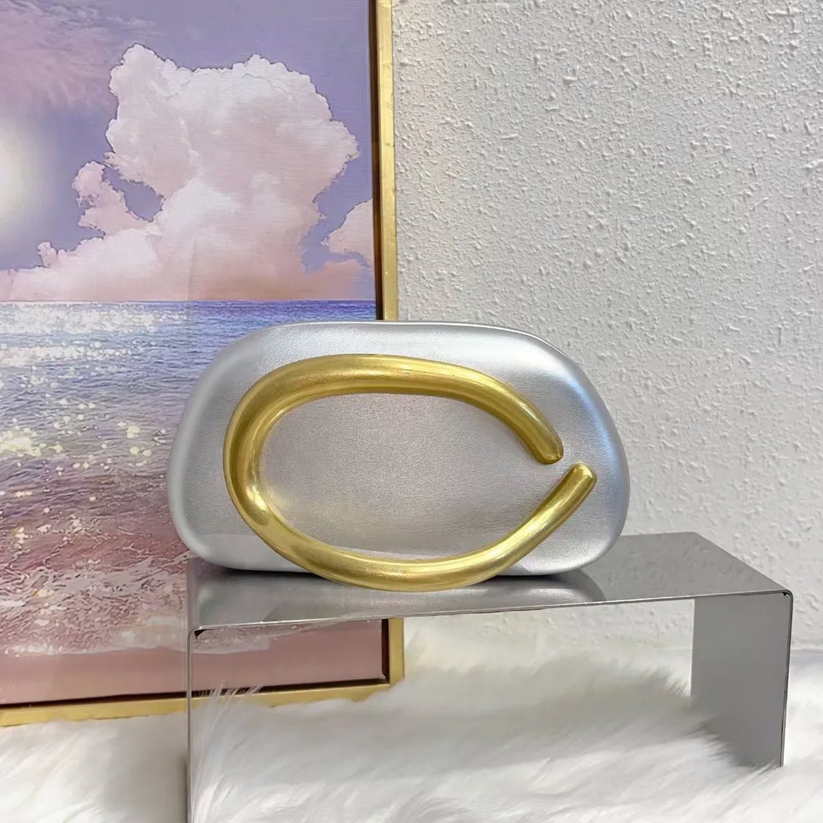 Gold Closure Box Clutch wedding styling