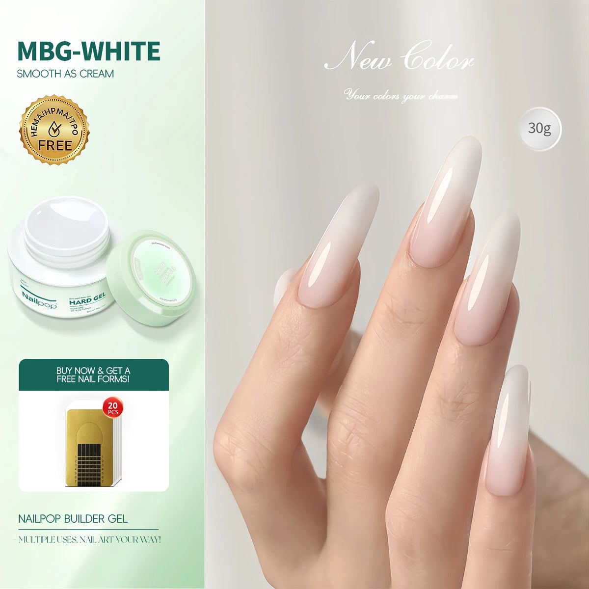 Gelvanta Pro Builder Gel finished nails