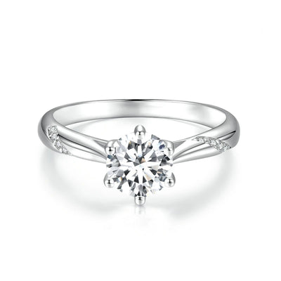 BAMOER Moissanite Solitaire Ring