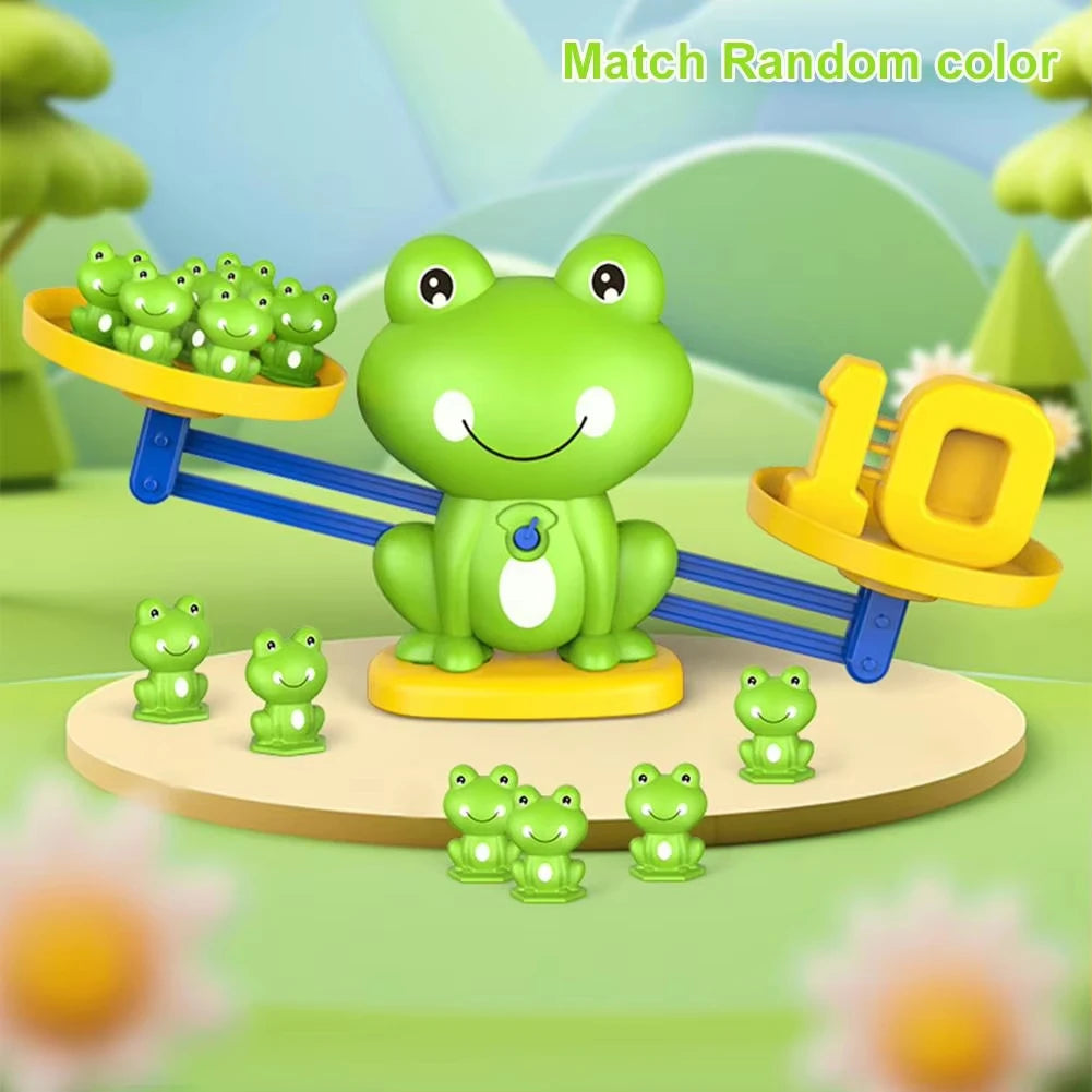 Frog Balance Math Toy components