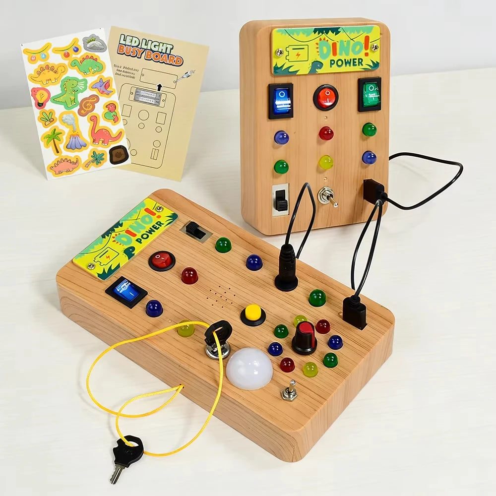 LED Sensory Activity Board buttons detail