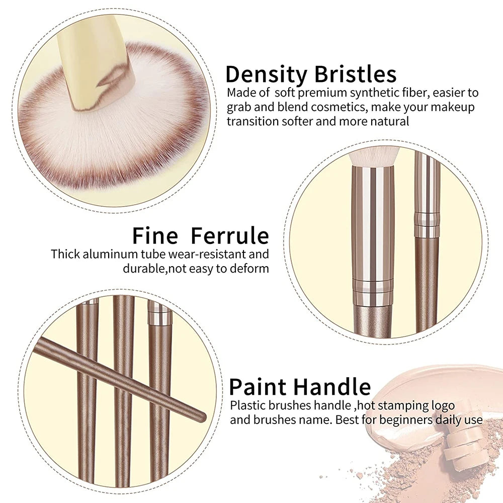 Elarisse PureBlend Makeup Brush Set in use