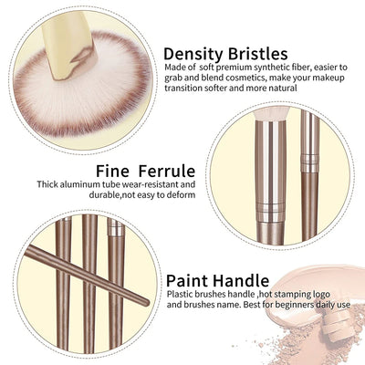 Elarisse PureBlend Makeup Brush Set in use