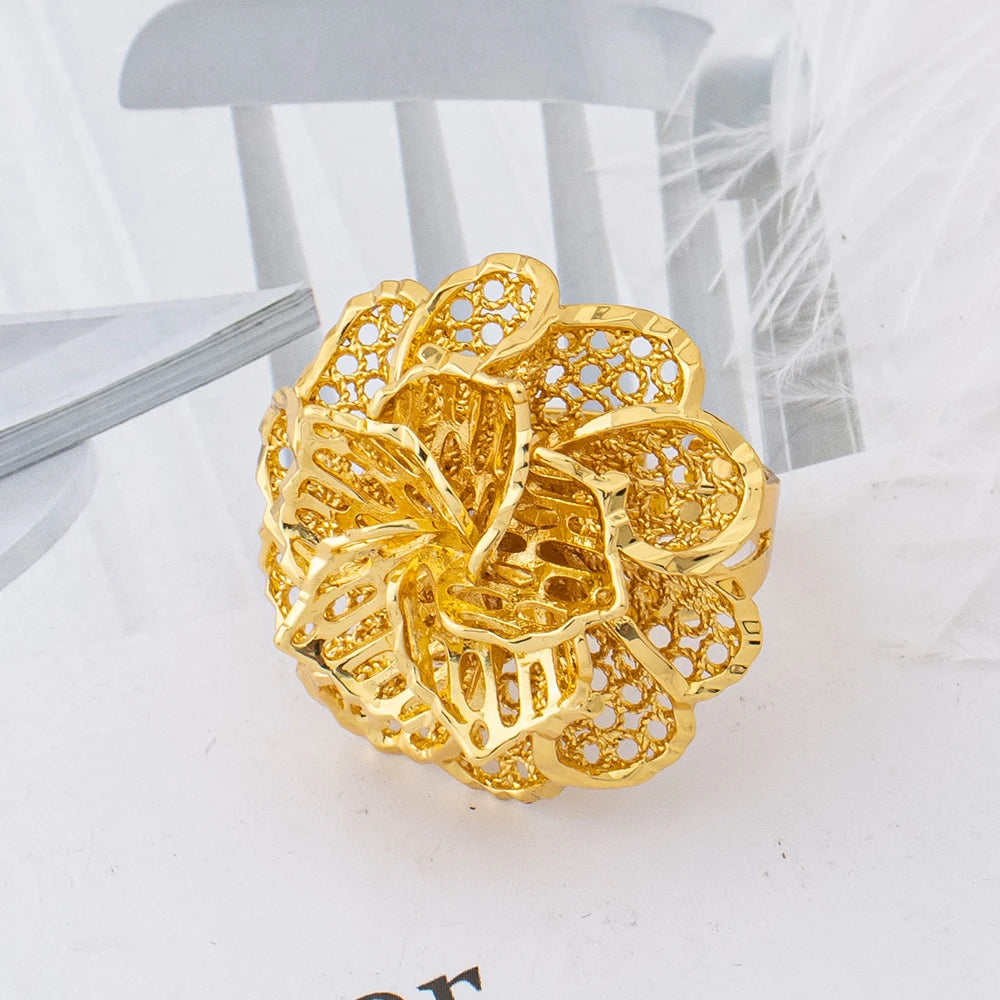 Vintage Filigree Flower Statement Ring - Design 7