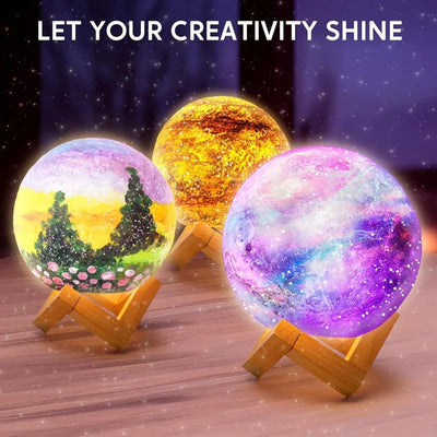 JOYFY DIY Moon Lamp Craft Kit glow effect