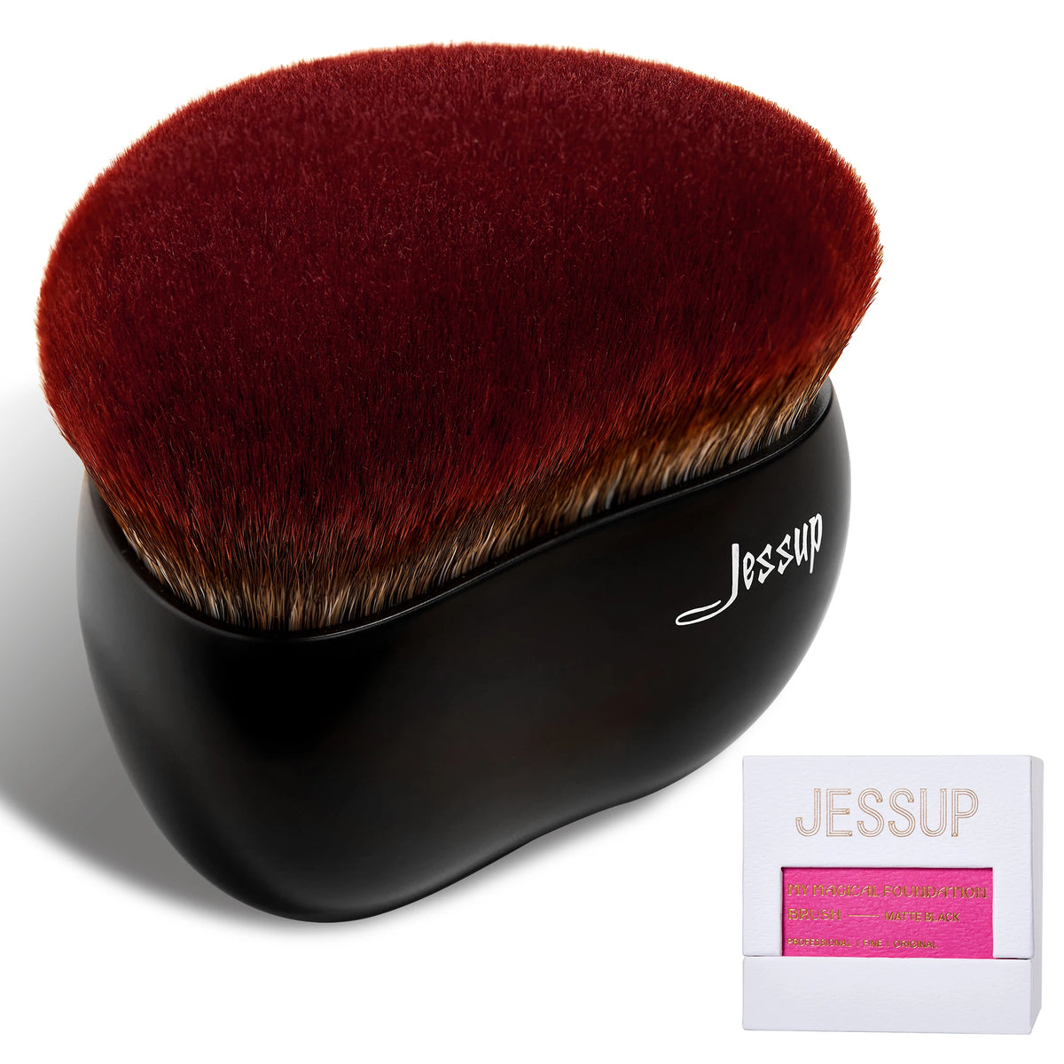 Jessup Foundation Brush,Smooth Angled, Vegan Large Face Brush Makeup for Blending Liquid, Cream MUL02