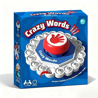 Crazy Words Family Board Game packaging