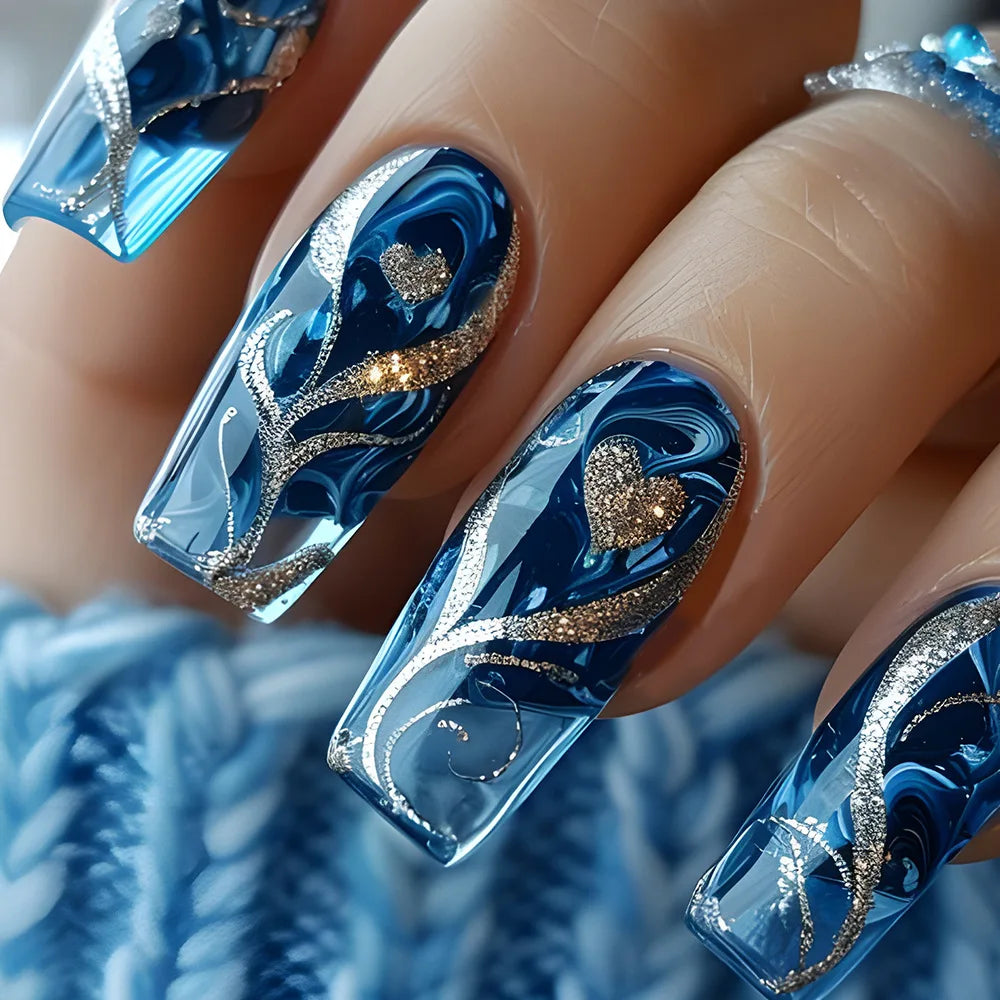 Velcrissa RougeVine Nails 24pc Medium Coffin Gothic Press-On Nails