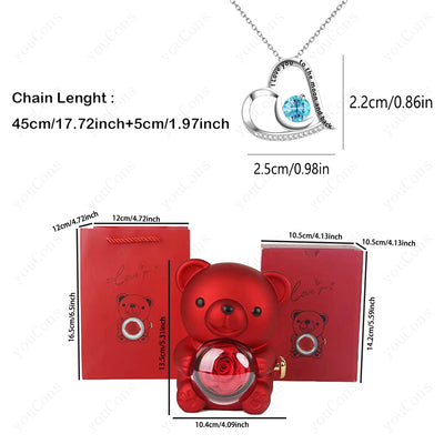Heart Pendant Necklace - Red