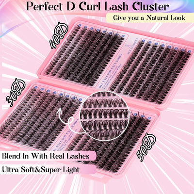 Reusable DIY Cluster Lashes Kit - 30D Volume