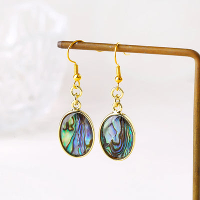 Shell Drop Earrings - Oval