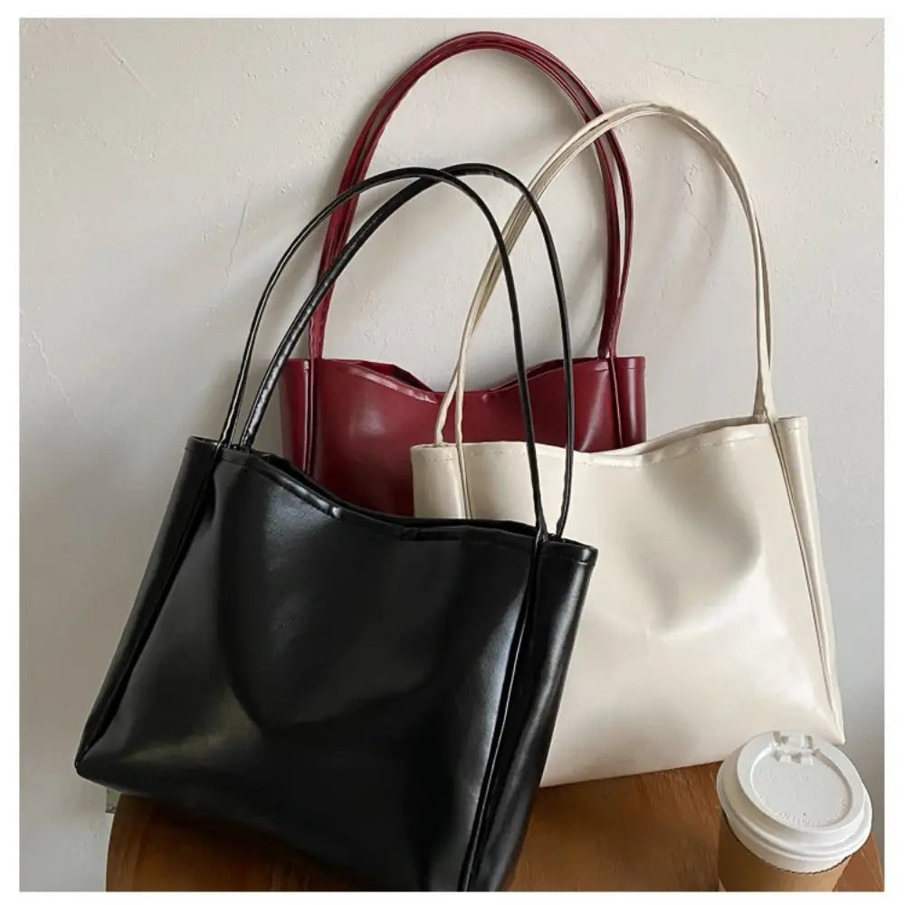 Lunéva™ Large PU Tote Shoulder Bag - Waterproof
