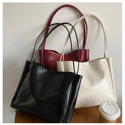 Lunéva™ Large PU Tote Bag close-up