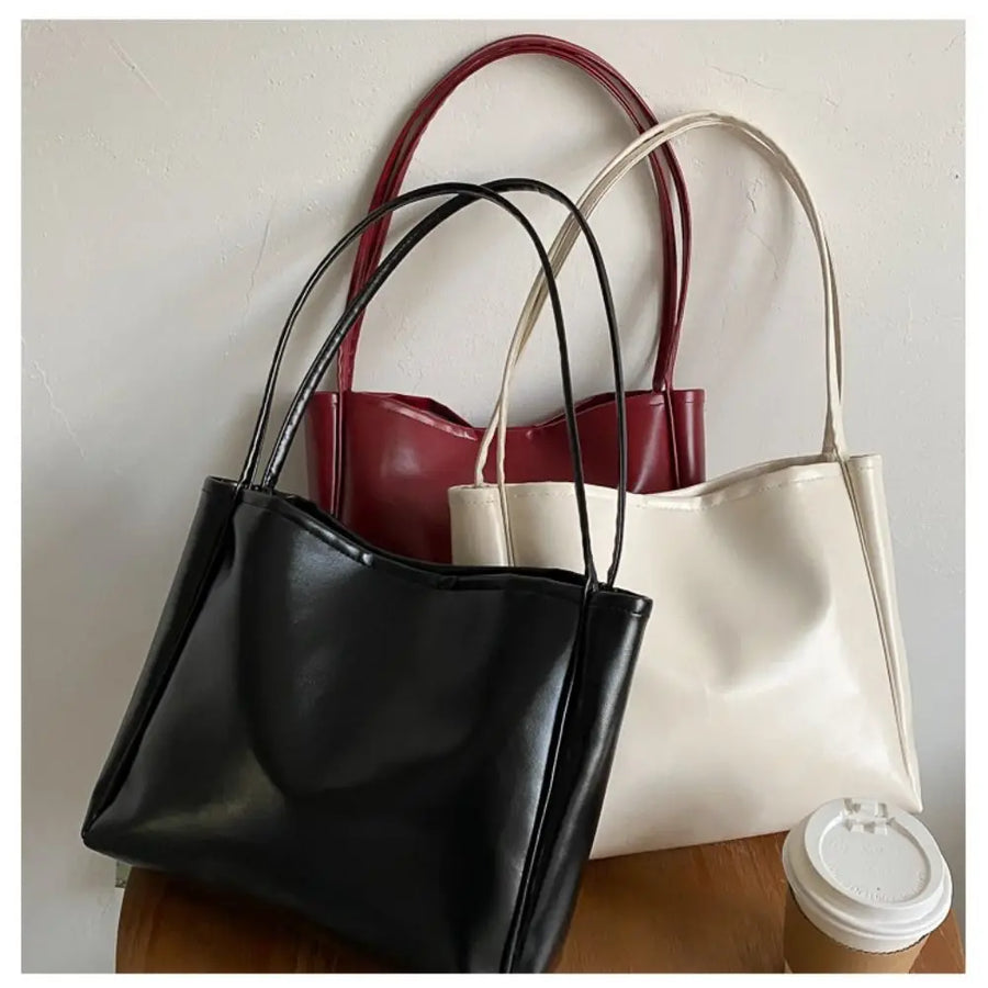 Lunéva™ Large PU Tote Bag close-up