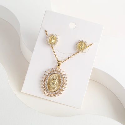 Maria Pendant Necklace & Earring Set styling shot