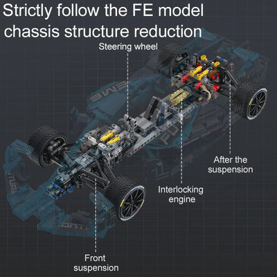 RC Drift Racing Car Building Block Set in use