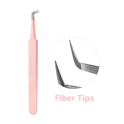 Elvoria LashPoint Precision Tweezers in use