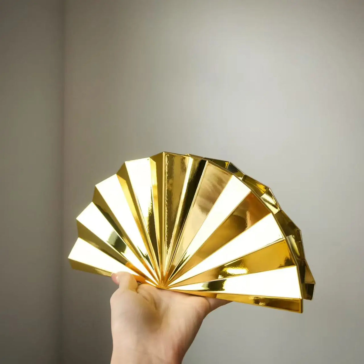 Moon Shape Acrylic Box Clutch - Gold