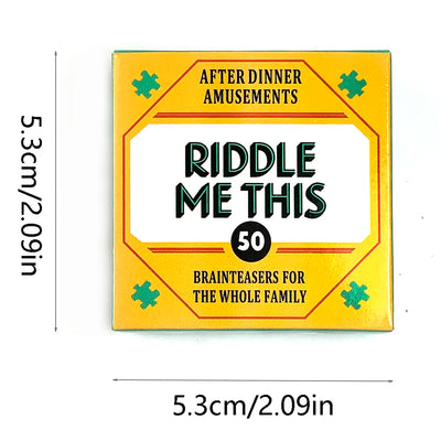 Mini Size Riddle Me This Card Game With 50 Fun Dilemmas (A Conversation Card Game For Adults And Families)