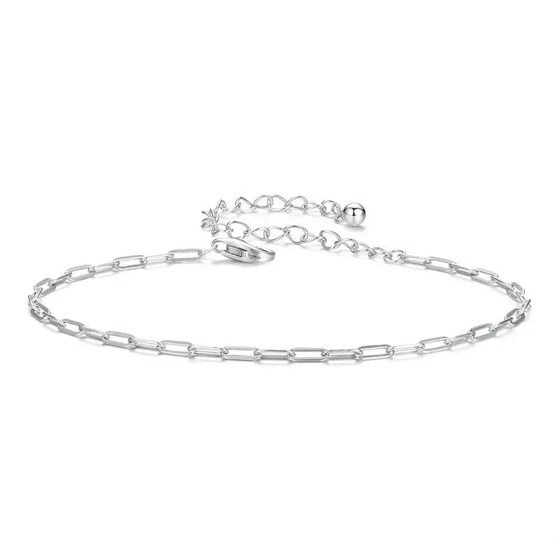 BAMOER Square Chain Silver Bracelet