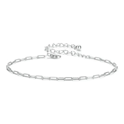 BAMOER Square Chain Silver Bracelet