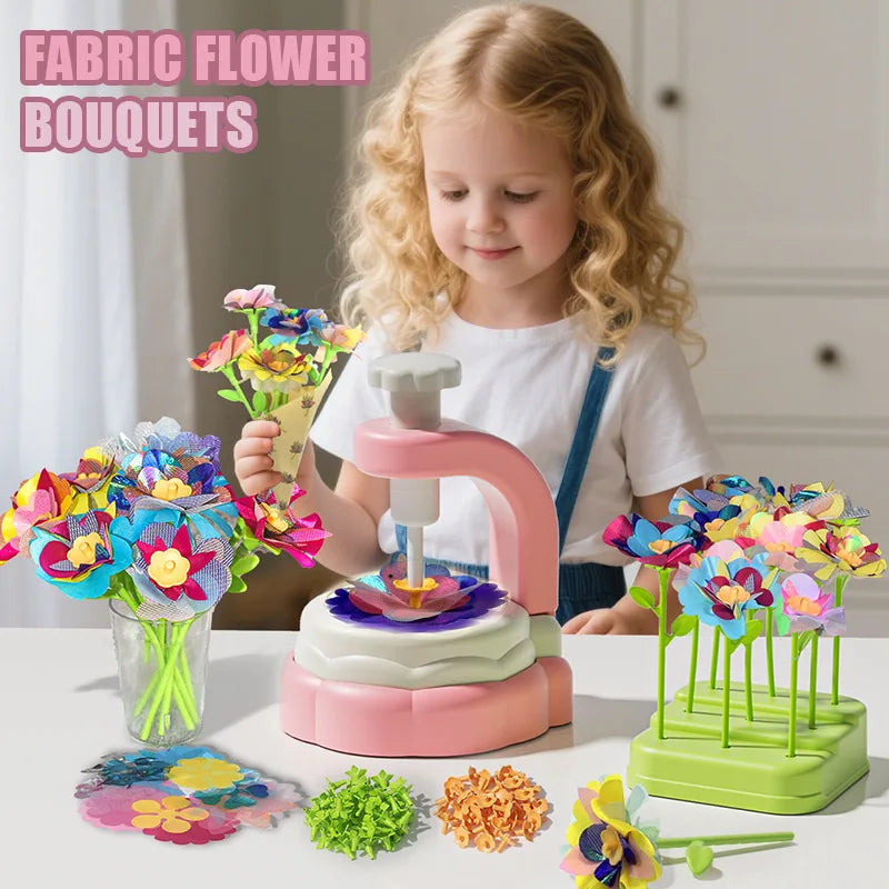 DIY Fabric Flower Bouquet Craft Kit close-up