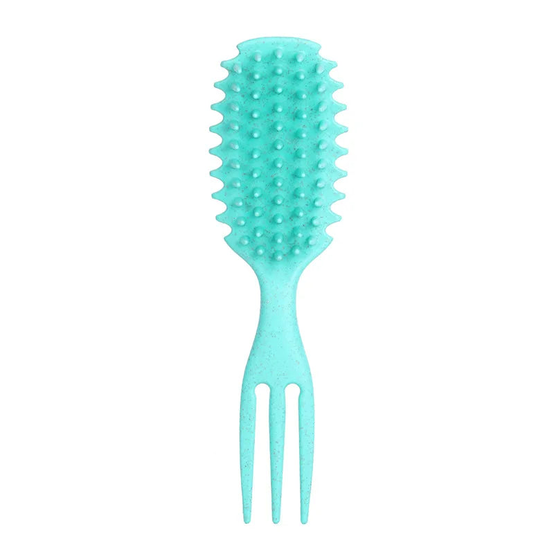 Curlivane FlexComb Curl Brush in use