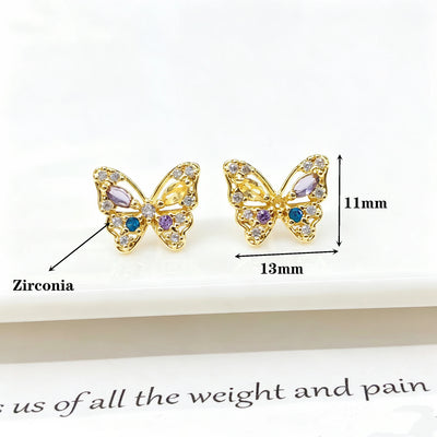 CZ Butterfly Stud Earrings full design range